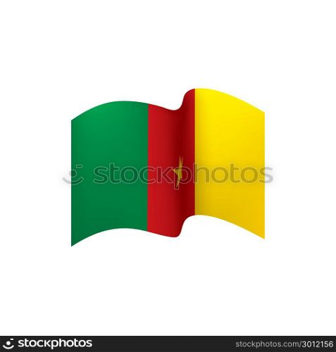 Cameroon flag, vector illustration. Cameroon flag, vector illustration on a white background
