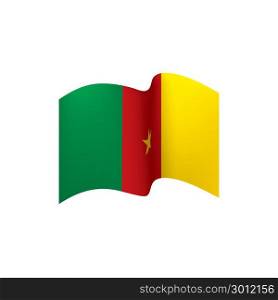 Cameroon flag, vector illustration. Cameroon flag, vector illustration on a white background