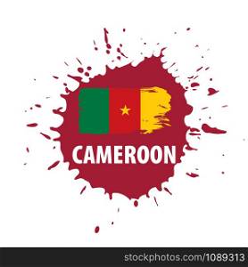 Cameroon national flag, vector illustration on a white background. Cameroon flag, vector illustration on a white background