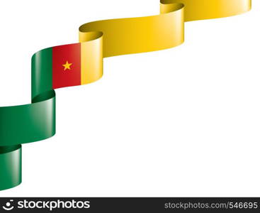 Cameroon national flag, vector illustration on a white background. Cameroon flag, vector illustration on a white background