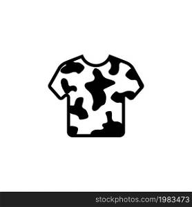 Camouflage Army T-shirt, Military Clothes. Flat Vector Icon illustration. Simple black symbol on white background. Camouflage Army T-shirt, Clothes sign design template for web and mobile UI element. Camouflage Army T-shirt, Military Clothes. Flat Vector Icon illustration. Simple black symbol on white background. Camouflage Army T-shirt, Clothes sign design template for web and mobile UI element.