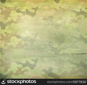 Camouflage old style background, vector