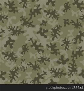 Camouflage Seamless Green Background. Military Woodland Style. Camouflage Seamless Background