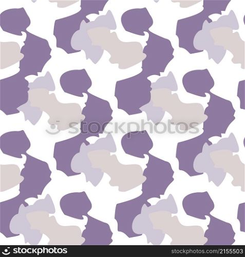 Camouflage seamless pattern. Irregular shapes endless wallpaper. Abstract animal print. Funny doodle camo elements background. Creative design for fabric, textile print, wrapping, cover. Camouflage seamless pattern. Irregular shapes endless wallpaper. Abstract animal print.