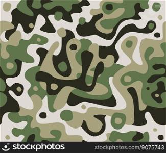 Camouflage Seamless Pattern. Vector Illustration. Abstract Modern Military Backgound. Fabric Textile Print T&late.