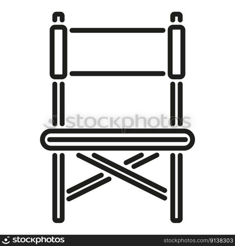Camp chair icon outline vector. Travel equipment. Activity extreme. Camp chair icon outline vector. Travel equipment