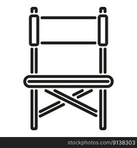 Camp chair icon outline vector. Travel equipment. Activity extreme. Camp chair icon outline vector. Travel equipment
