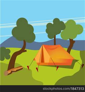 Camp element Vector icon design illustration Template