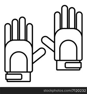 Camp gloves icon. Outline illustration of camp gloves vector icon for web design isolated on white background. Camp gloves icon, outline style
