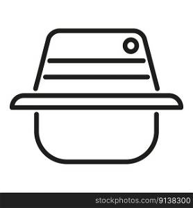 Camp hat icon outline vector. Trip compass. Activity extreme. Camp hat icon outline vector. Trip compass