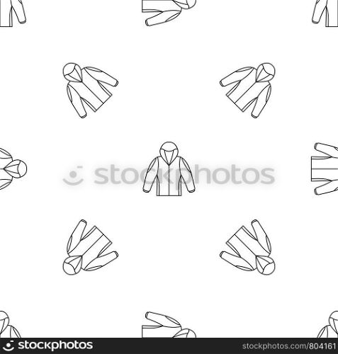 Camp jacket icon. Outline illustration of camp jacket vector icon for web design isolated on white background. Camp jacket icon, outline style