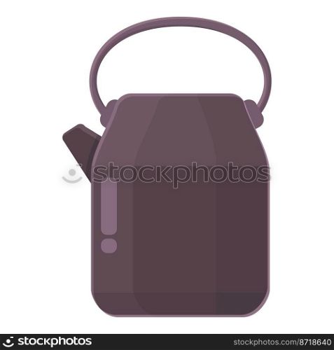 Camp kettle icon cartoon vector. Water teapot. Metal pot. Camp kettle icon cartoon vector. Water teapot