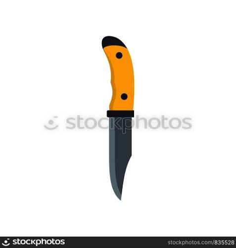 Camp knife icon. Flat illustration of camp knife vector icon for web isolated on white. Camp knife icon, flat style