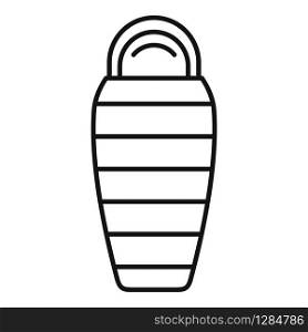 Camp sleeping bag icon. Outline camp sleeping bag vector icon for web design isolated on white background. Camp sleeping bag icon, outline style