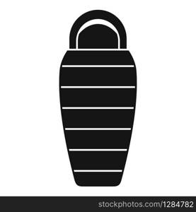 Camp sleeping bag icon. Simple illustration of camp sleeping bag vector icon for web design isolated on white background. Camp sleeping bag icon, simple style