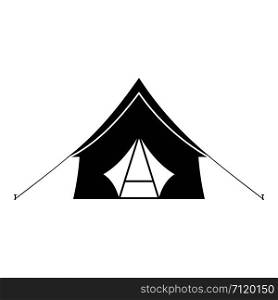 Camp tent icon. Simple illustration of camp tent vector icon for web design isolated on white background. Camp tent icon, simple style