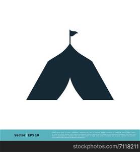 Camp / Tent Icon Vector Logo Template Illustration Design. Vector EPS 10.