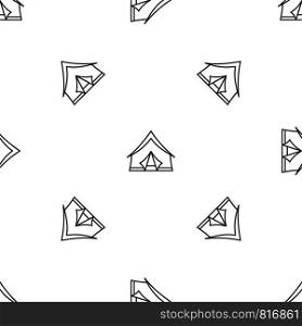 Camp tent pattern seamless vector repeat geometric for any web design. Camp tent pattern seamless vector
