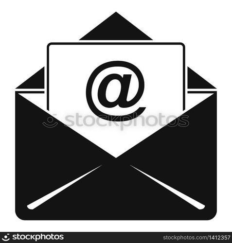 Campaign email icon. Simple illustration of campaign email vector icon for web design isolated on white background. Campaign email icon, simple style