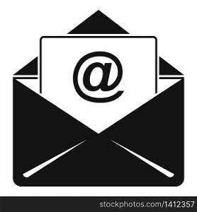 Campaign email icon. Simple illustration of campaign email vector icon for web design isolated on white background. Campaign email icon, simple style