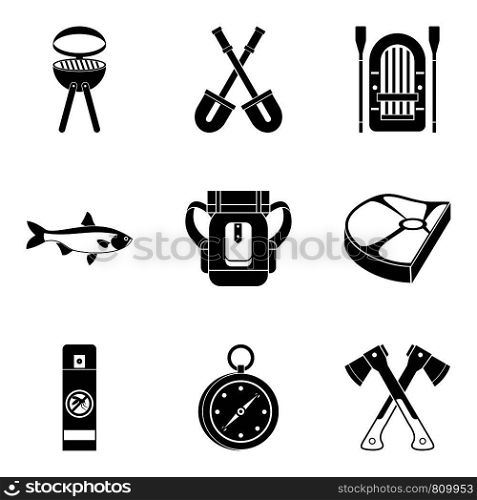 Campaign icons set. Simple set of 9 campaign vector icons for web isolated on white background. Campaign icons set, simple style