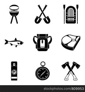 Campaign icons set. Simple set of 9 campaign vector icons for web isolated on white background. Campaign icons set, simple style