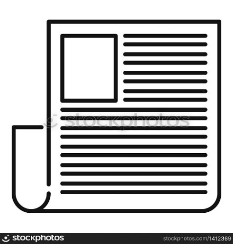 Campaign paper icon. Outline campaign paper vector icon for web design isolated on white background. Campaign paper icon, outline style