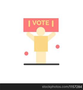 Campaign, Political, Politics, Vote Flat Color Icon. Vector icon banner Template