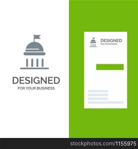 Campaign, Political, Politics, Vote Grey Logo Design and Business Card Template
