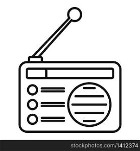Campaign radio icon. Outline campaign radio vector icon for web design isolated on white background. Campaign radio icon, outline style