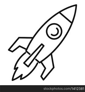 Campaign rocket icon. Outline campaign rocket vector icon for web design isolated on white background. Campaign rocket icon, outline style