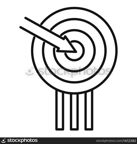 Campaign target icon. Outline campaign target vector icon for web design isolated on white background. Campaign target icon, outline style