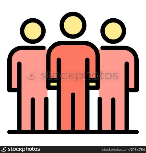 Campaign teamwork icon. Outline campaign teamwork vector icon color flat isolated. Campaign teamwork icon color outline vector