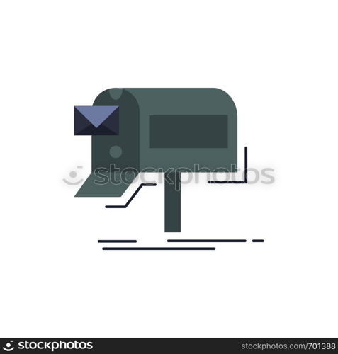 campaigns, email, marketing, newsletter, mail Flat Color Icon Vector