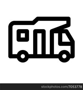 camper van icon on isolated background