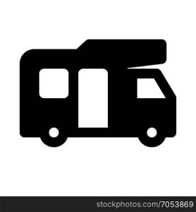 camper van icon on isolated background