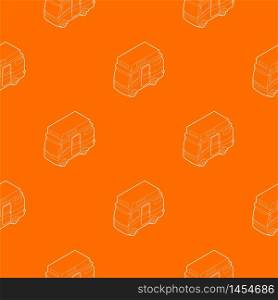 Camper van pattern vector orange for any web design best. Camper van pattern vector orange