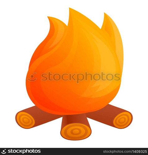 Campfire icon. Cartoon of campfire vector icon for web design isolated on white background. Campfire icon, cartoon style