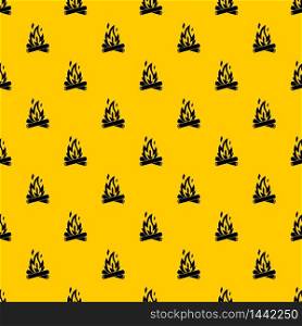 Campfire pattern seamless vector repeat geometric yellow for any design. Campfire pattern vector