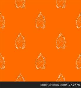 Campfire pattern vector orange for any web design best. Campfire pattern vector orange