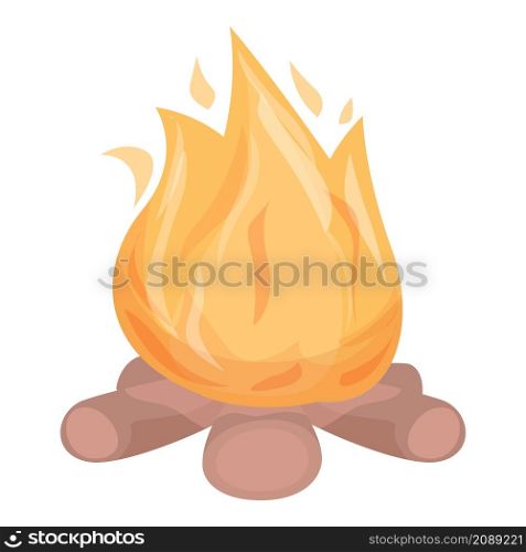Camping bonfire icon cartoon vector. Camp fire. Summer adventure. Camping bonfire icon cartoon vector. Camp fire