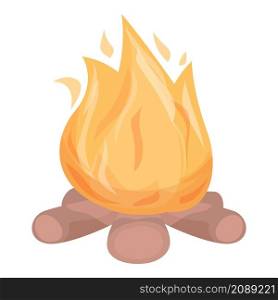 Camping bonfire icon cartoon vector. Camp fire. Summer adventure. Camping bonfire icon cartoon vector. Camp fire