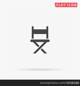 Camping Chair flat vector icon. Hand drawn style design illustrations.. Camping Chair flat vector icon