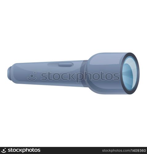 Camping flashlight icon. Cartoon of camping flashlight vector icon for web design isolated on white background. Camping flashlight icon, cartoon style