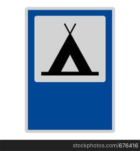 Camping icon. Flat illustration of camping vector icon for web.. Camping icon, flat style.