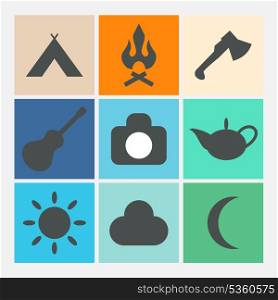 Camping icons