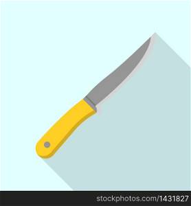 Camping knife icon. Flat illustration of camping knife vector icon for web design. Camping knife icon, flat style
