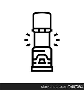 camping lantern glamping line icon vector. camping lantern glamping sign. isolated contour symbol black illustration. camping lantern glamping line icon vector illustration