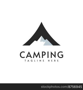 Camping logo vector design illustration template