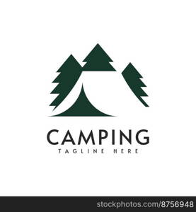 Camping logo vector design illustration template